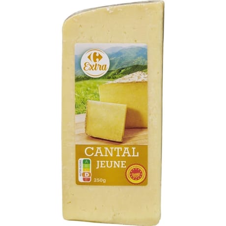 Carrefour extra cantal jeune aop 250g