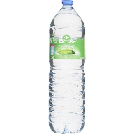 Carrefour classic' eau de source de montagne d'auvergne 1.5l