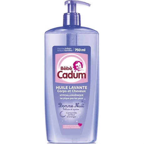 Cadum douche bb huile lavante bonne nuit 750ml