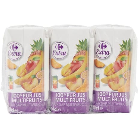 Carrefour extra pur jus multifruits 20cl