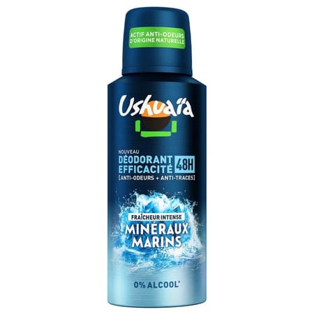 Ushuaïa homme déodorant minéraux marins atomiseur 48h 150ml