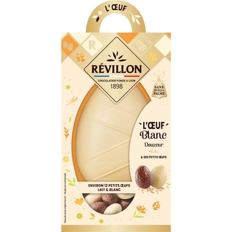 Revillon moulage oeuf au chocolat blanc 250g