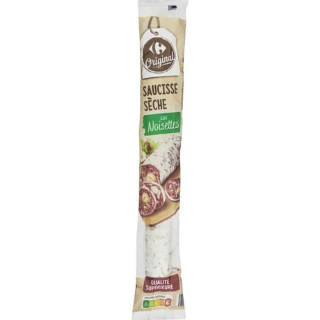 Carrefour original saucisse seche aux noisettes 250g