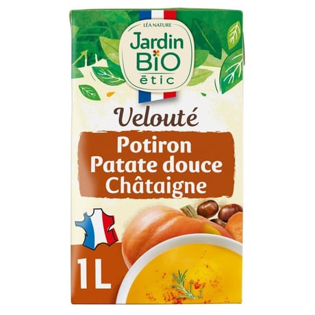 Jardin bio étic velouté potiron patate douce châtaigne bio 1l