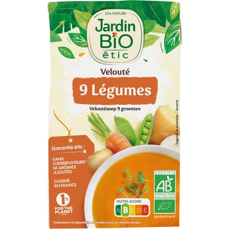 Jardin bio etic velouté douceur de 9 lègumes bio brique tetra 1l
