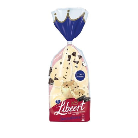 Libeert sachet oeufs blanc et cookies + cream - 150g