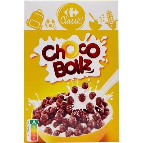 Carrefour classic' céréales boules choco bollz 375g