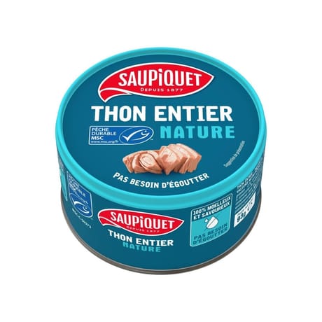 Saupiquet thon entier nature msc 93g
