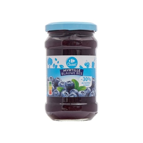 Carrefour classic' confiture myrtille allégée en sucres - 340g