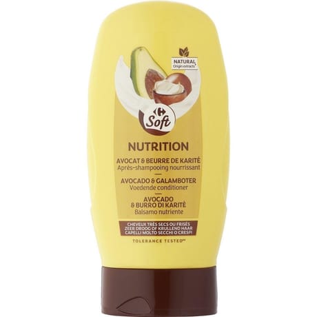 Carrefour soft après-shampoing nutrition avocat karité 200ml
