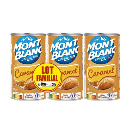 Mont Blanc crème dessert caramel 3x570g prix choc