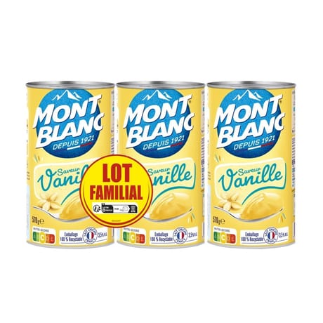 Mont Blanc crème dessert vanille 3x570g