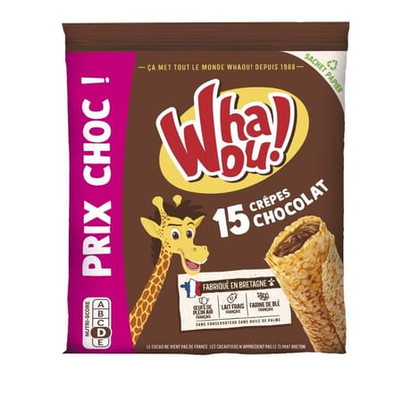 Whaou! crêpes chocolat x15 480g prix choc