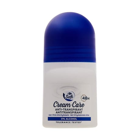 Carrefour soft déodorant bille anti-transpirant 48 h cream care 50ml
