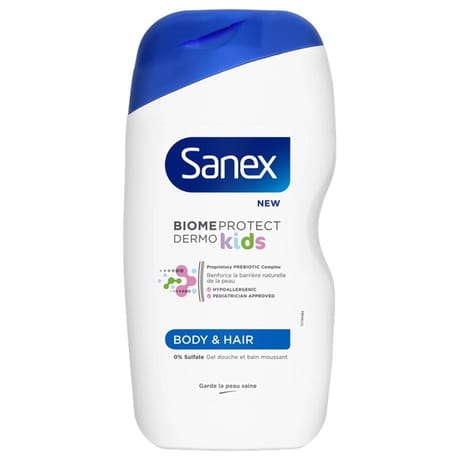 Sanex douche & shampooing biome protect enfant 450ml