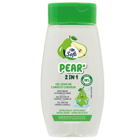 Carrefour kids 2en1 gel douche corps et cheveux poire 250ml