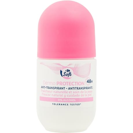 Carrefour soft déodorant dermo-protection 48 h 50ml