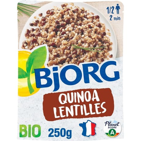 Bjorg doy pack quinoa lentilles bio 250g