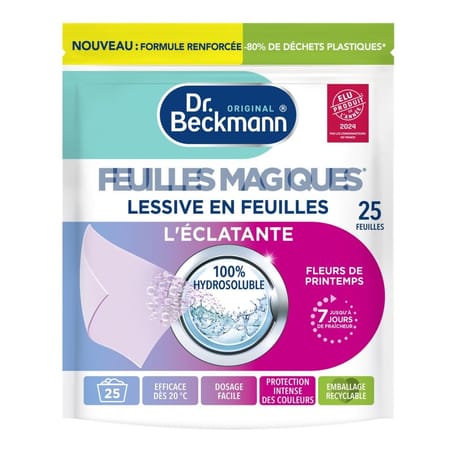 Dr beckmann lessive feuilles magiques l'éclatante x25