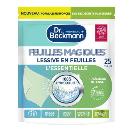 Dr beckmann lessive feuille magique l'essentielle x25