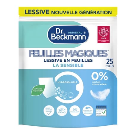 Dr beckmann lessive feuilles magiques la sensible x25