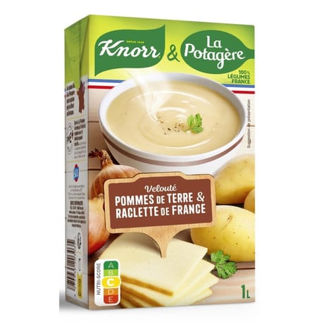 La potagere & knorr veloute de pommes de terre raclette fumee au bois de hetre (1l)