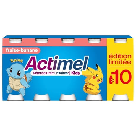 Actimel fraise banane 10x100g édition limitée