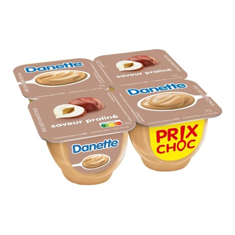 Danette praline 4x125g prix choc