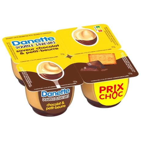 Danette petit beurre chocolat 4x125g prix choc