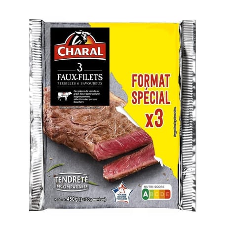 Faux filet x3 450g Charal