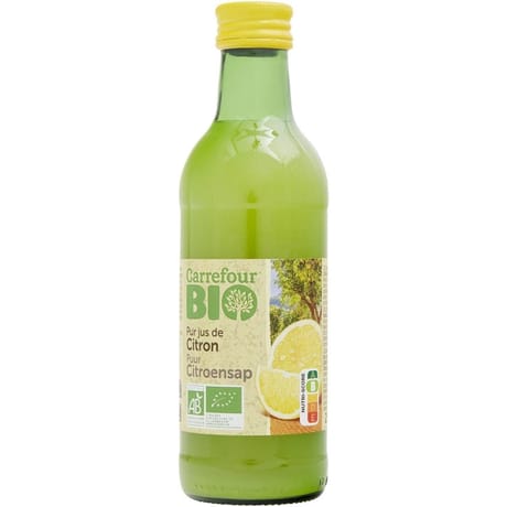 Carrefour bio jus de citron pur jus 25cl