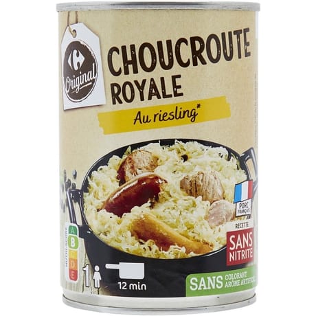 Carrefour original  choucroute royale au riesling 400g