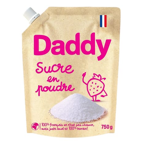 Daddy sucre en poudre pack kraft 750g