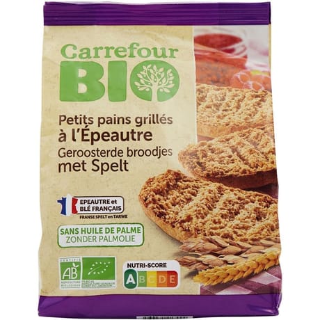 Carrefour bio petits pains grillés à l'épeautre - 225g