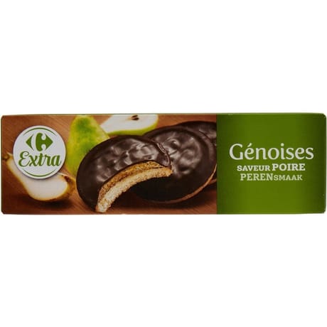Carrefour extra génoises saveur poire 150g