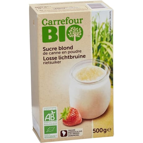Carrefour bio sucre en poudre de canne blond bio - 500g