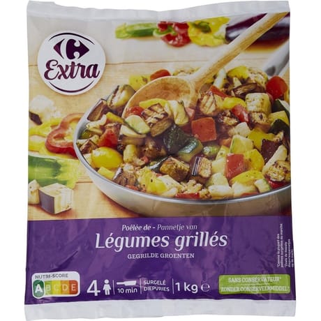 Carrefour extra poêlée de légumes grillés 1kg