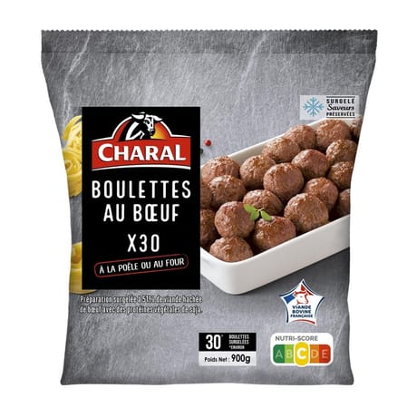 Charal 30 boulettes au boeuf 900g