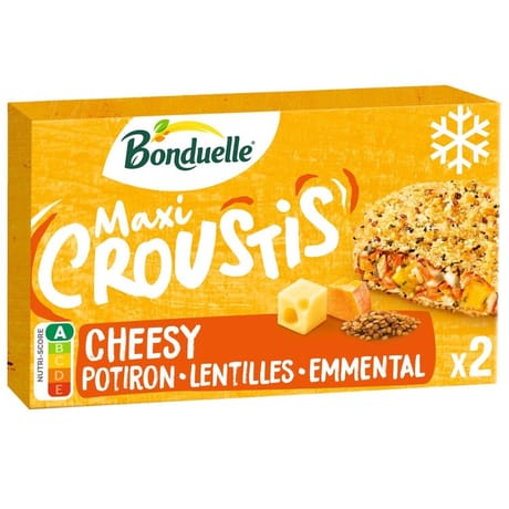 Bonduelle maxi croustis cheesy potiron lentilles emmental 240g