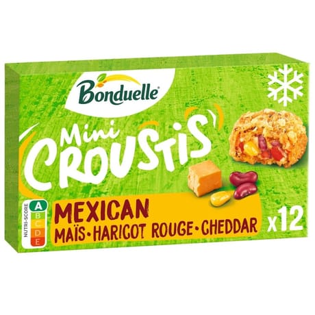 Bonduelle mini croustis mexican poivron haricot rouge 240g