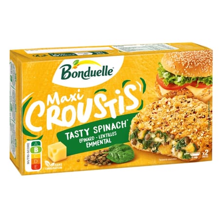 Bonduelle maxi croustis épinard lentilles emmental 240g