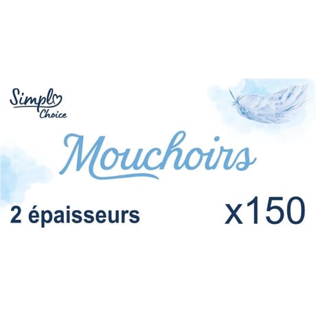 Simpl mouchoirs boite 2 épaisseurs x150
