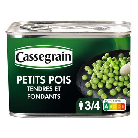 Cassegrain petits pois tendres et fondants 4/4 495g