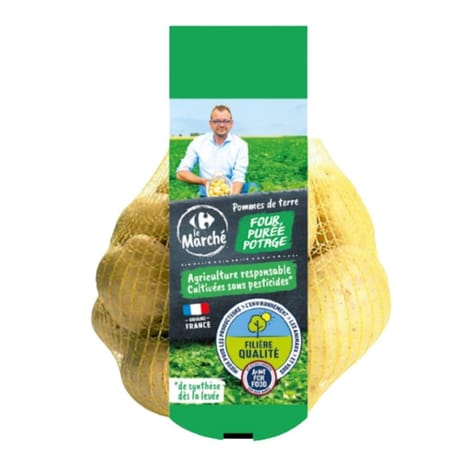 Pomme de terre consommation four purée potage sachet 2 kg agroécologie filière qualité carrefour