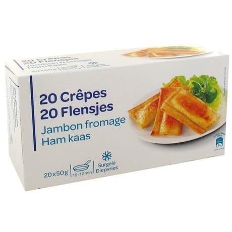 20 Crêpes jambon fromage surgelé 1000g