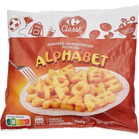 Carrefour classic' pommes de terre alphabet 600g