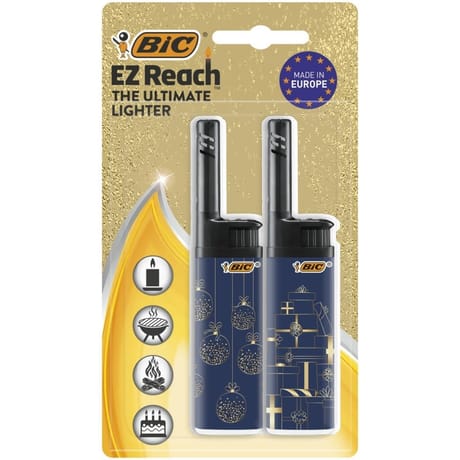 Bic ez reach décors assortis shiny xmas blister de 2