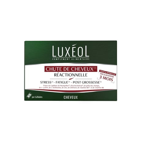 Luxéol chute de cheveux réactionel 3 mois ( gélules) x90
