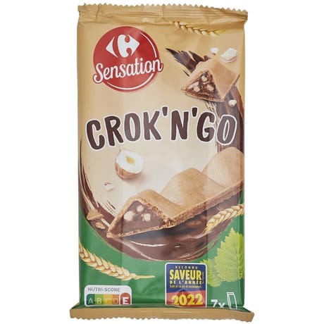 Carrefour sensation biscuits crok'n' go 7x15g