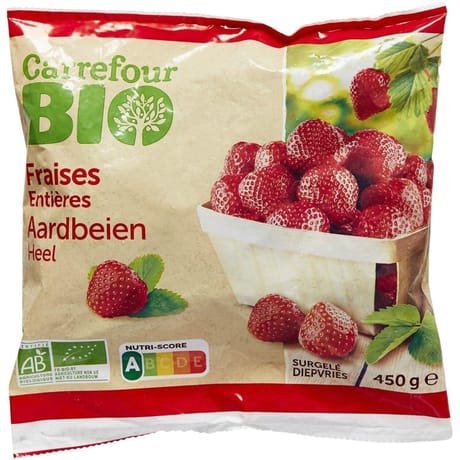 Carrefour bio fraises bio 450g